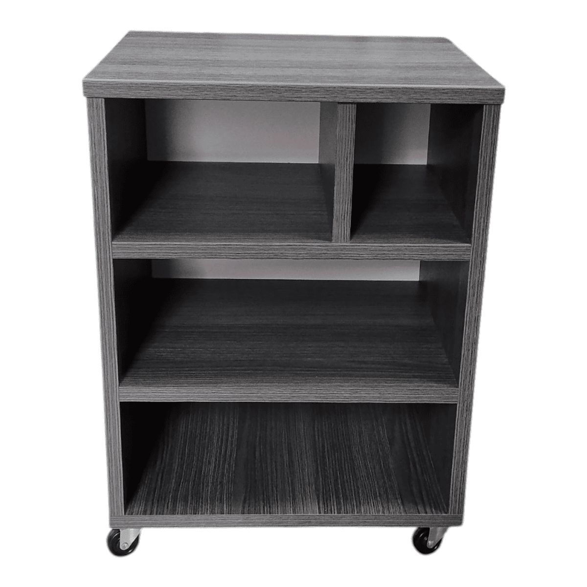 GENERICO - Mueble Auxiliar para impresora de melamina Roble gris