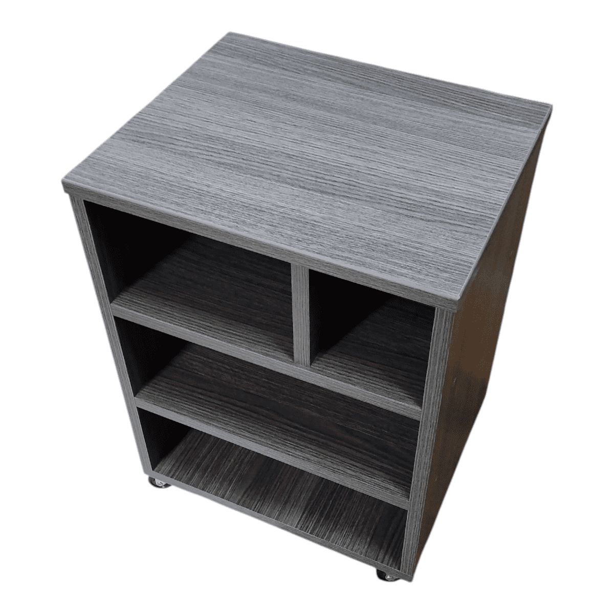 GENERICO - Mueble Auxiliar para impresora de melamina Roble gris