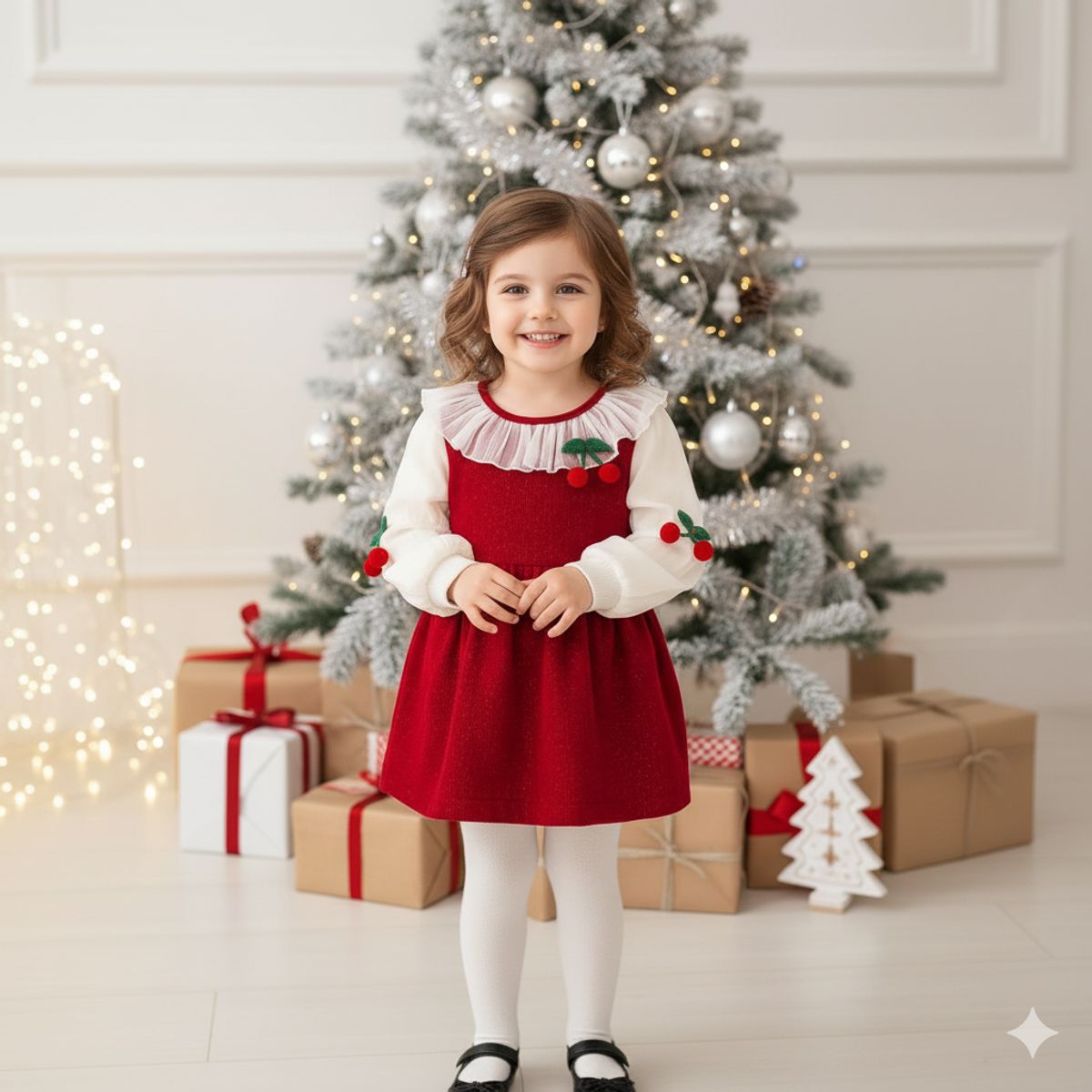 GENERICO - VESTIDO NAVIDAD PARA BEBE NIÑA - FIESTA NAVIDEÑA