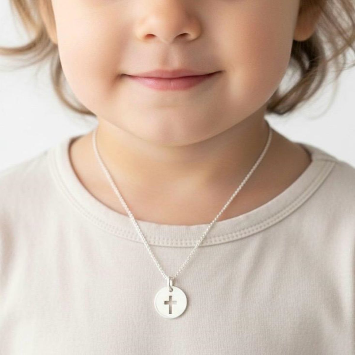 SANTORAL - Collar Cruz Mini - Plata