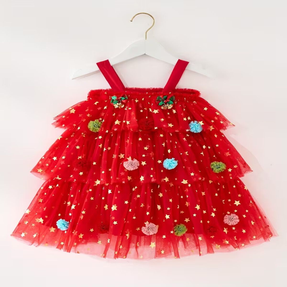 GENERICO - VESTIDO NAVIDAD PARA NIÑA - FIESTA NAVIDEÑA