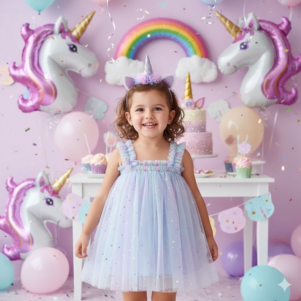 GENERICO - VESTIDO PARA BEBE DISEÑO DE UNICORNIO