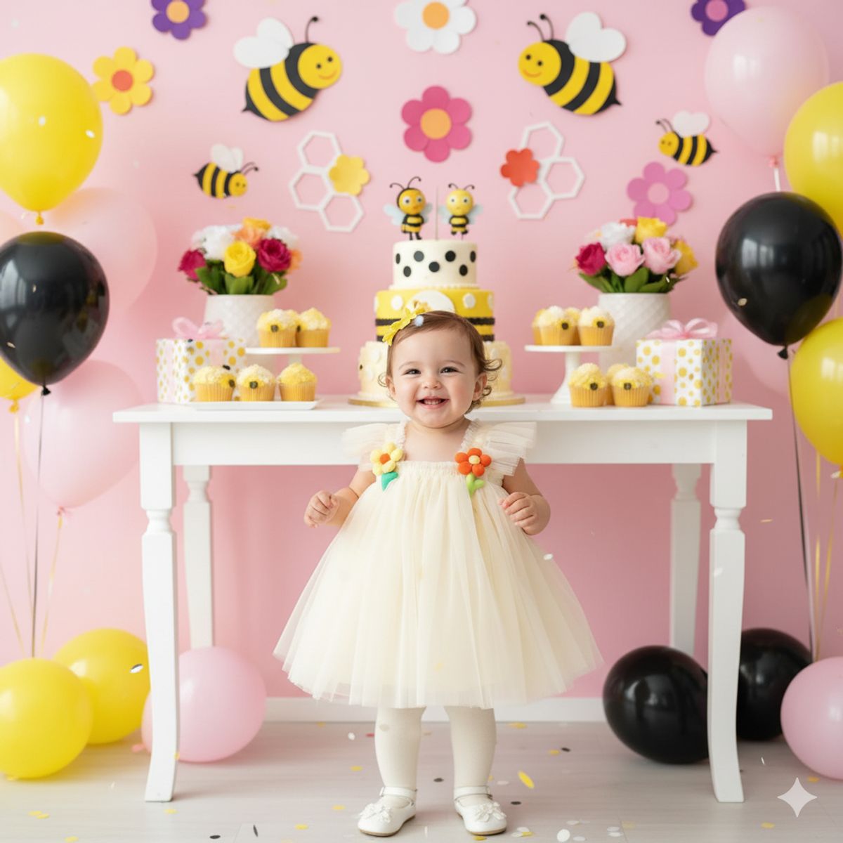 GENERICO - VESTIDO PARA NIÑA BEBE DE ABEJITA CHIQUITITA