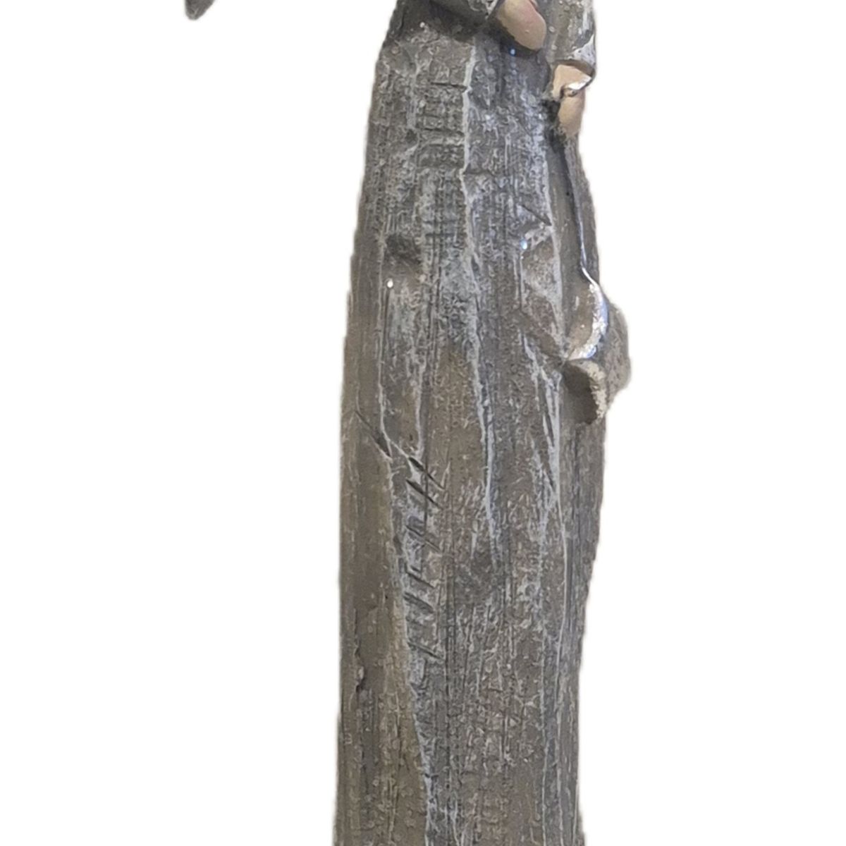 GENERICO - Adorno Decorativo Ángel con Estrella Tonos Plata y Gris - Adorno Elegante para Sala Regalo Ideal