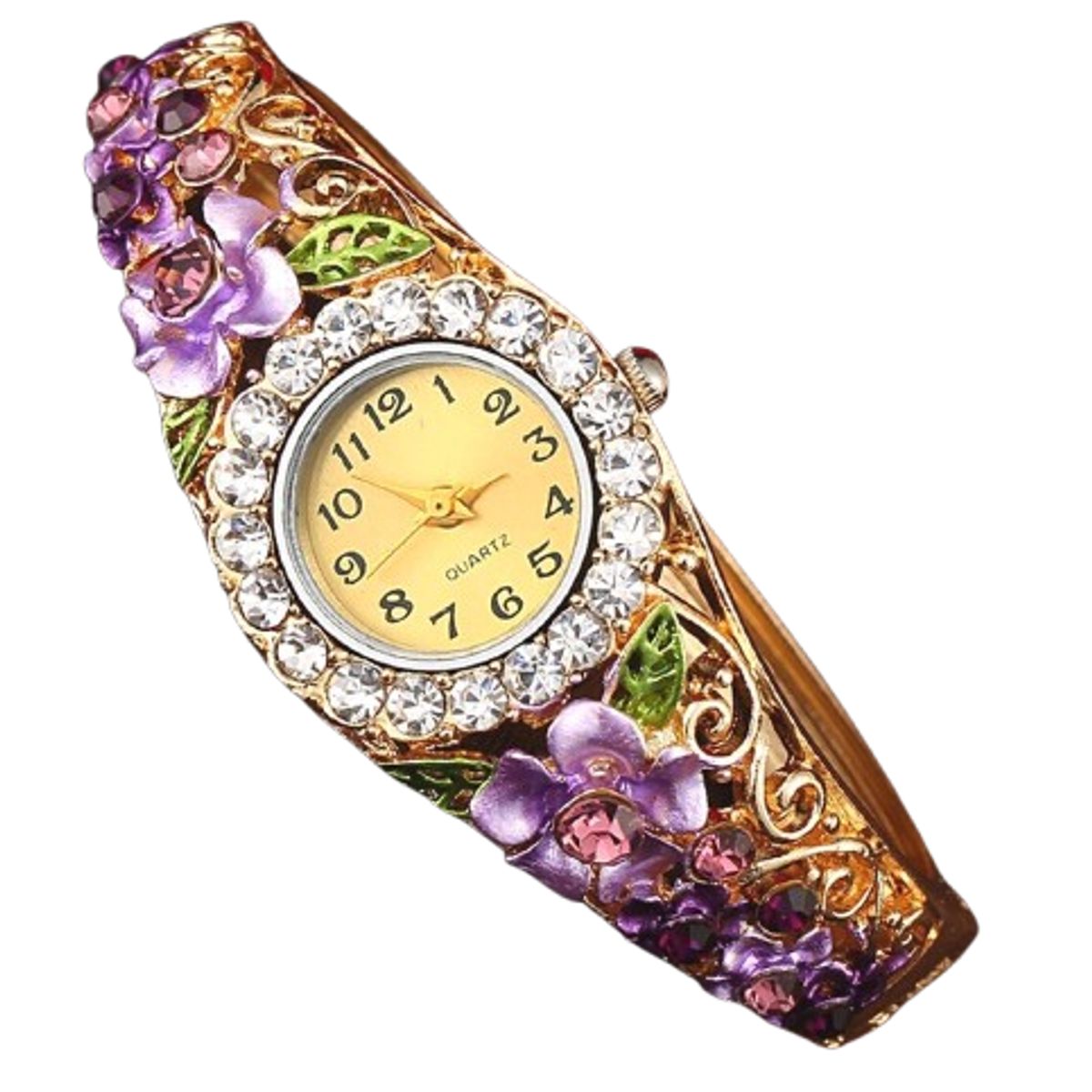 GENERICO - Reloj brazalete de flores