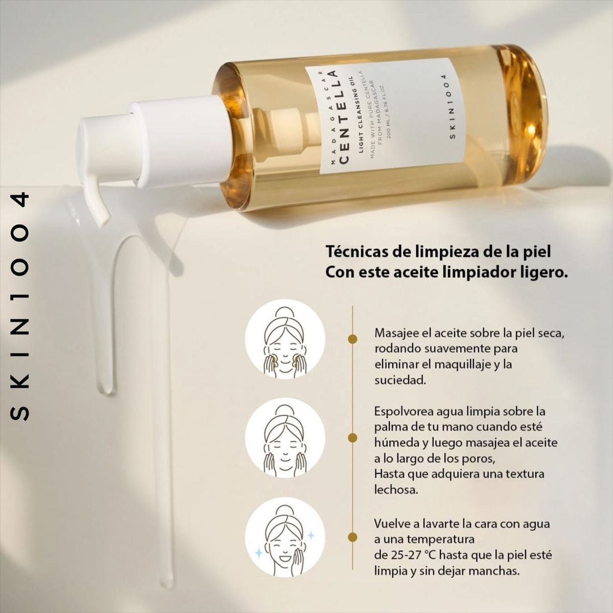 SKIN1004 - Aceite Limpieza Madagascar piel irritada y sensible Centella Light Cleansing Oil 200ml