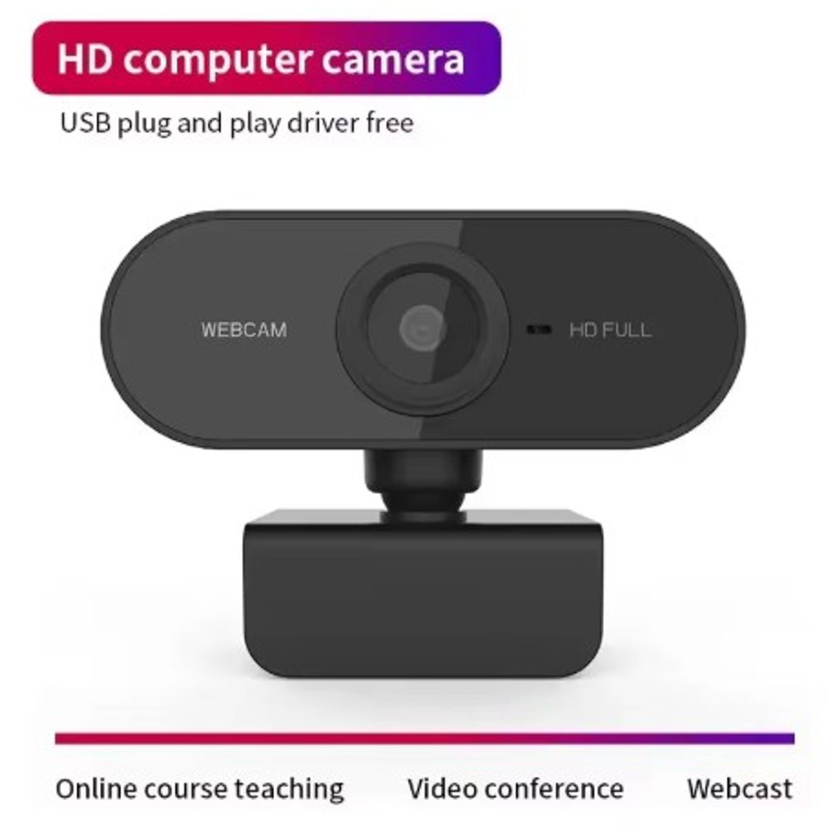 GENERICO - Cámara web Full HD 1920x1080 Marca Sunveytech con Micrófono