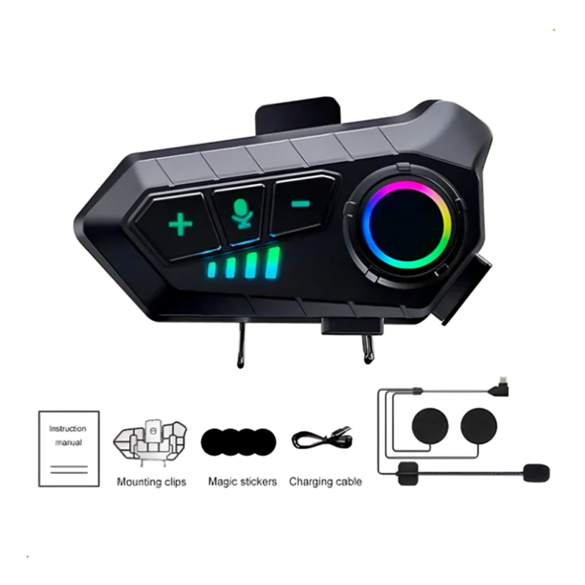 GENERICO - Audifono Para Moto Bluetooth Con Microfono Auricular Casco Moto