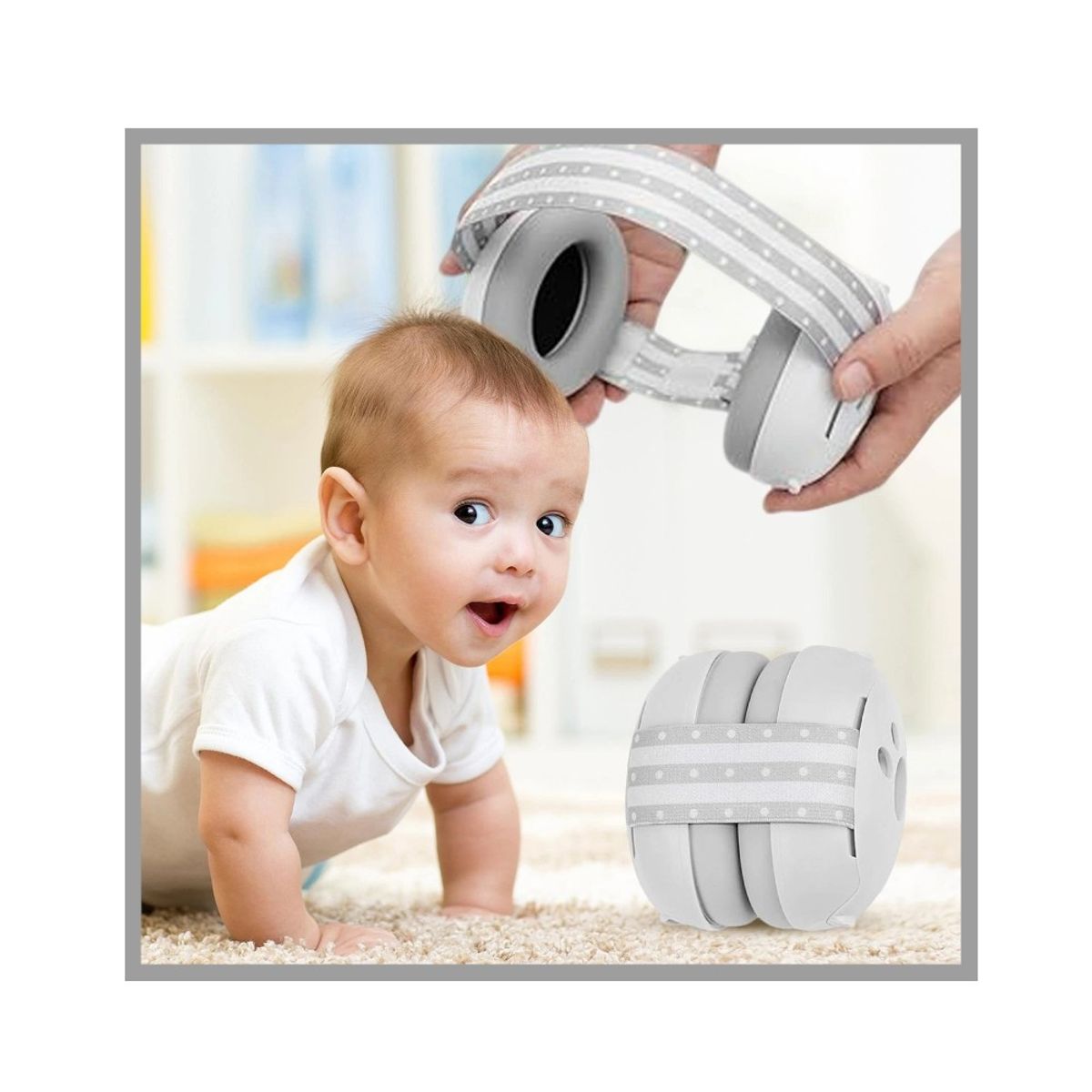 GENERICO - OREJERAS ANTIRUIDOS PROTECCIÓN AUDITIVAS PARA BEBÉS - GRIS