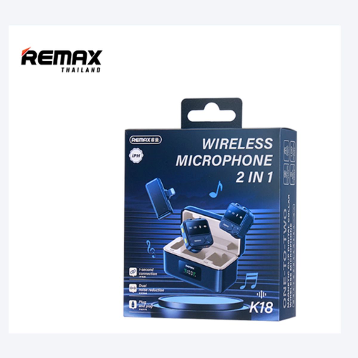 REMAX - MICROFONO REMAX K18 SOLAPERO IMANTADO INALAMBRICO MODELO IP