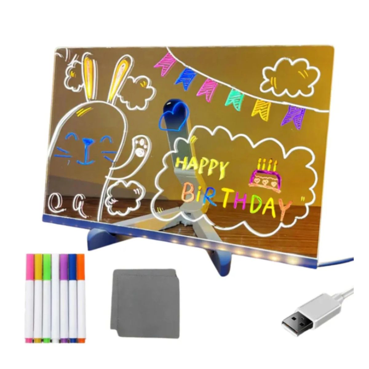 GENERICO - Pizarra Mágica Led + 7 Plumones