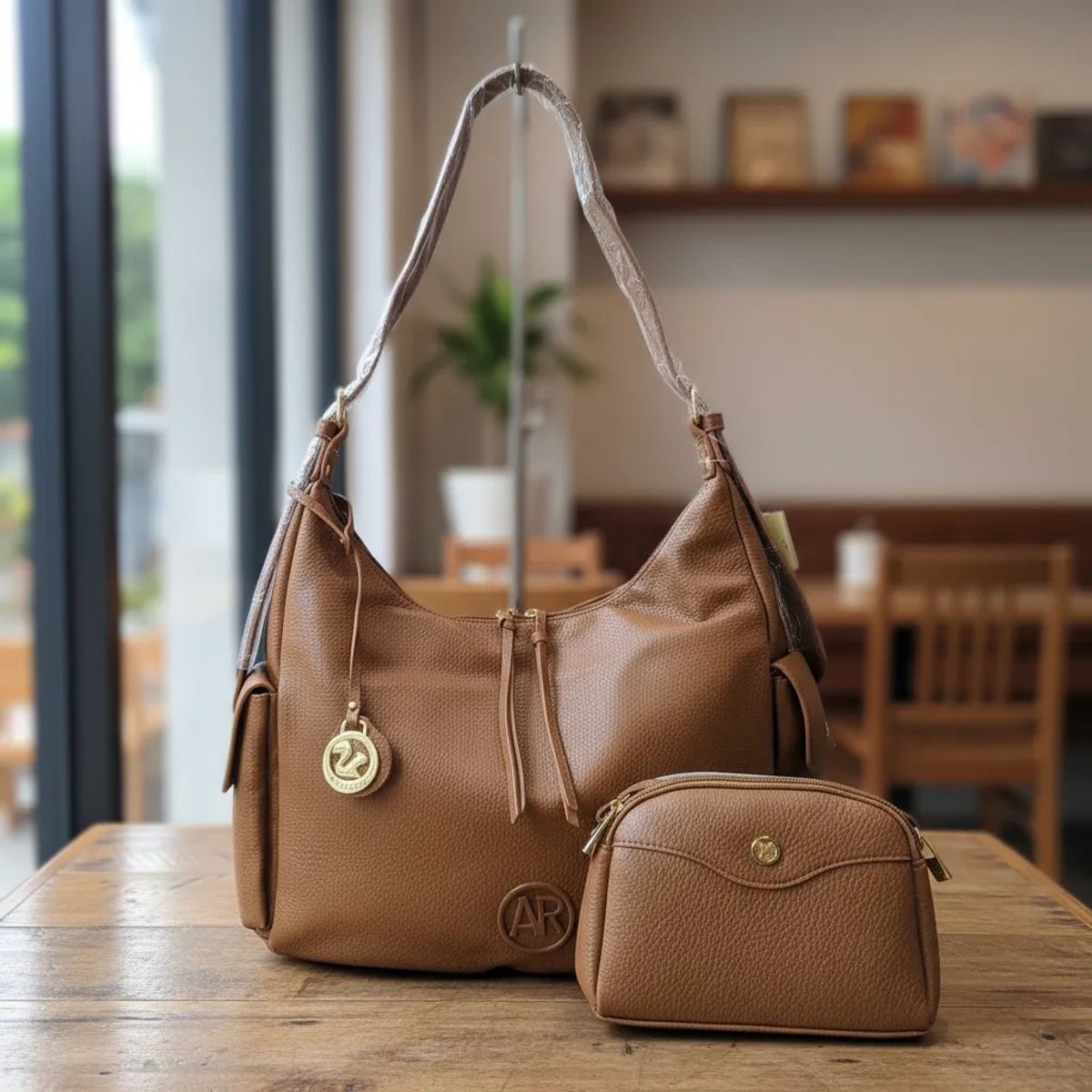 GENERICO - CARTERA BOLSO HOBO ARDILLA ROJA 2 PIEZAS LLAV