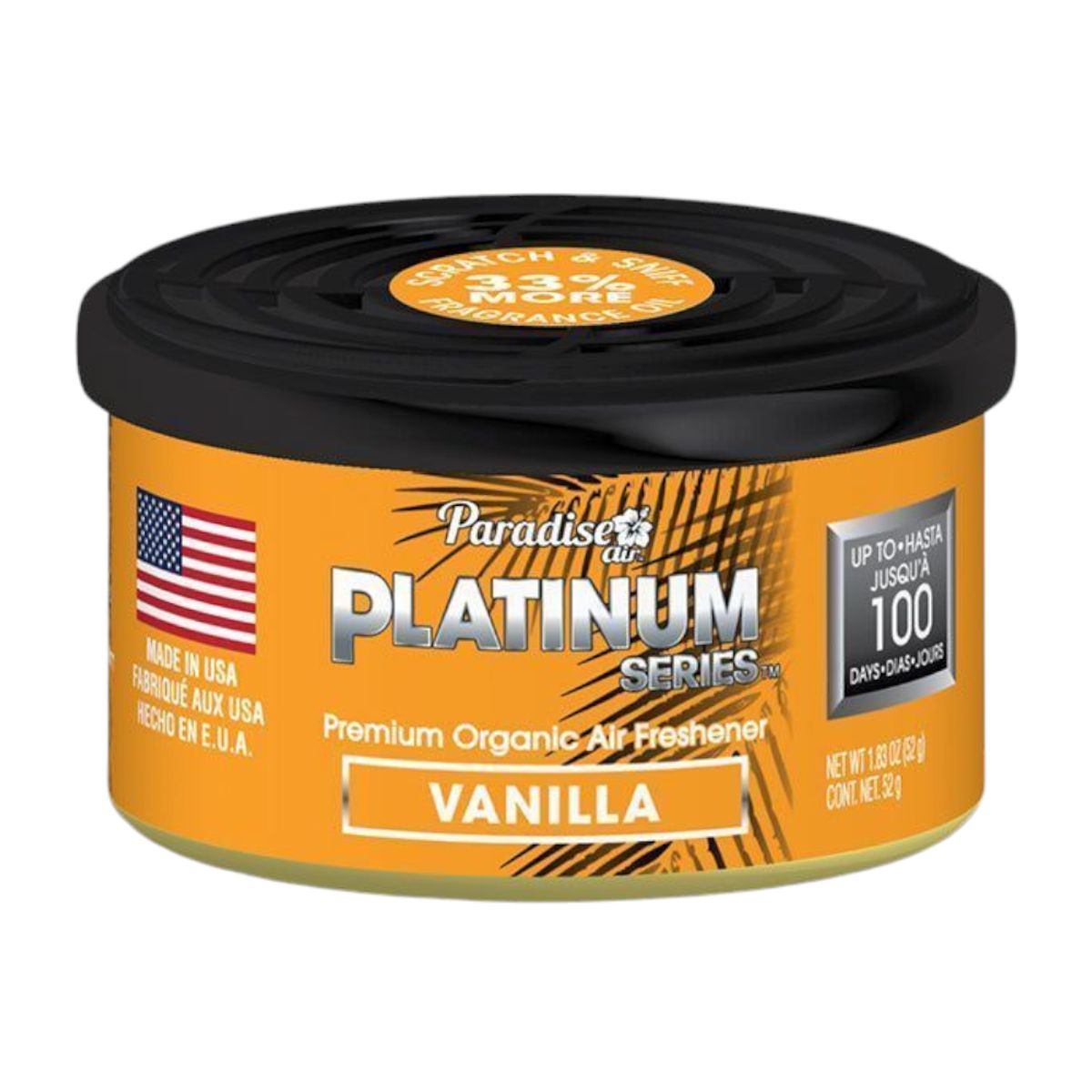 GENERICO - Ambientador para auto PARADISE AIR Platinum series 100dias - VAINILLA