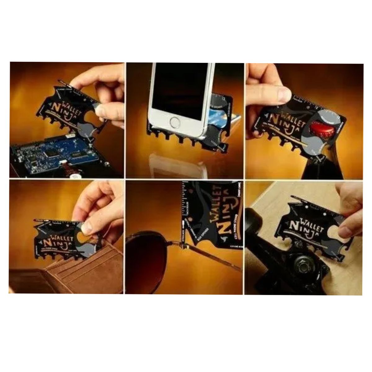 GENERICO - Tarjeta Multiusos Ninja 18 En 1 Campamento Emergencia