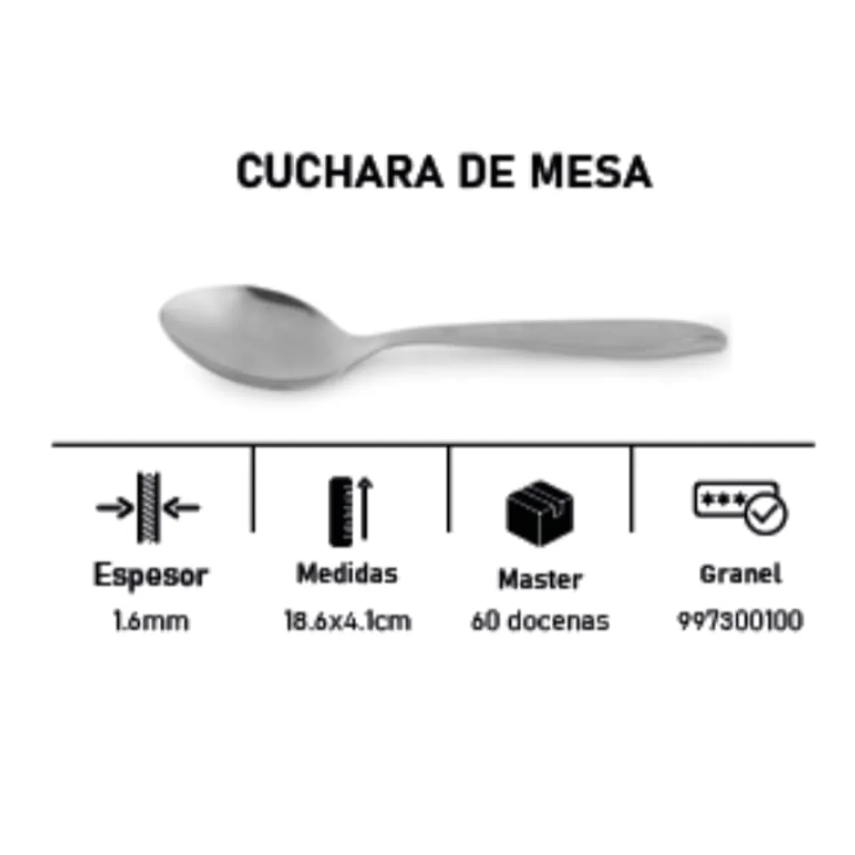 FACUSA - CUCHARA DE MESA FACUSA  12 unidades   modelo 730