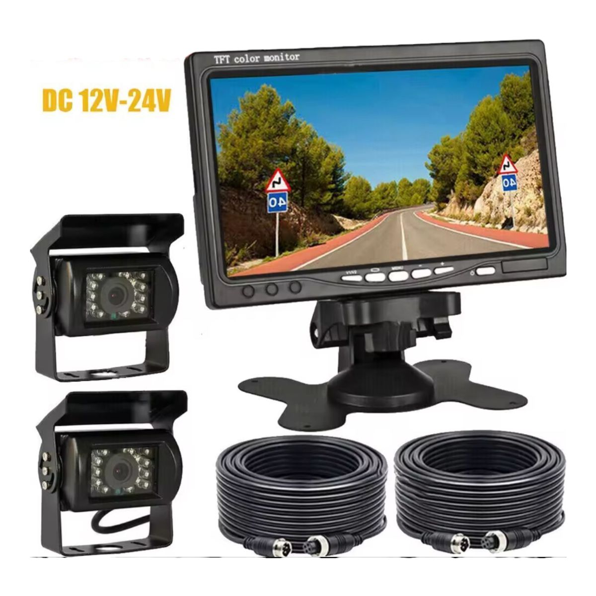 GENERICO - Kit de retroceso para camión doble cámara - DVR