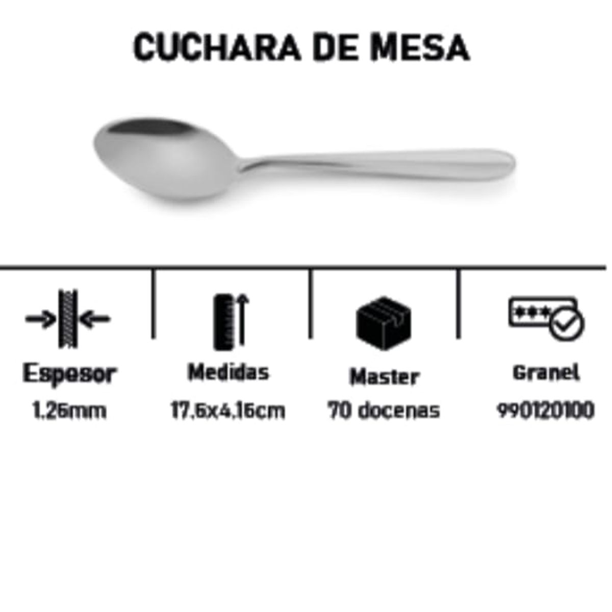 FACUSA - CUCHARA DE MESA FACUSA  12 unidades   MODELO 12