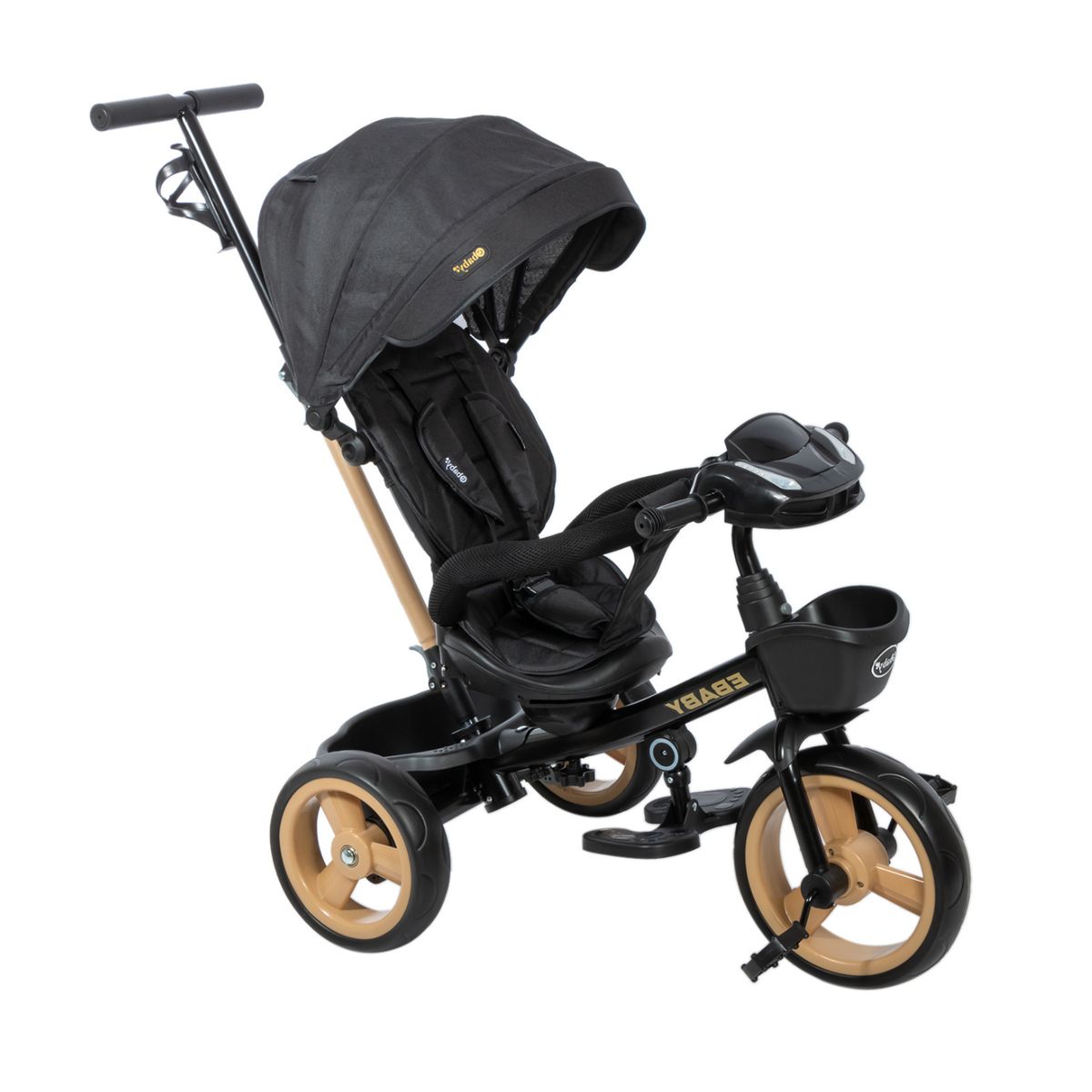 EBABY - Triciclo para niño musical y luces 390A Negro EBABY