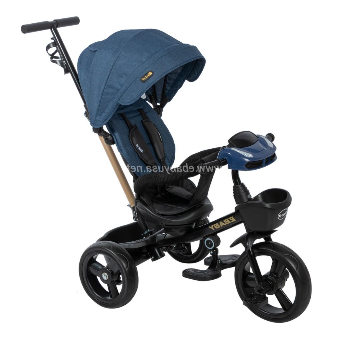 EBABY - Triciclo para niño musical y luces 390A Azul EBABY