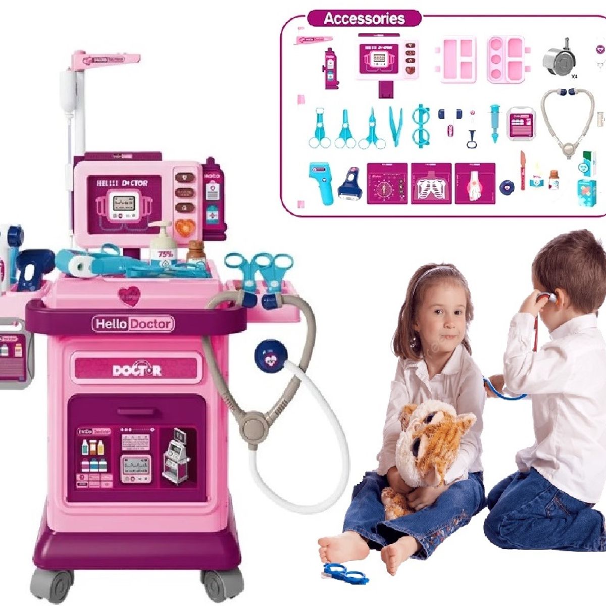 GENERICO - Set de Doctor - luces y sonidos de 37 pcs