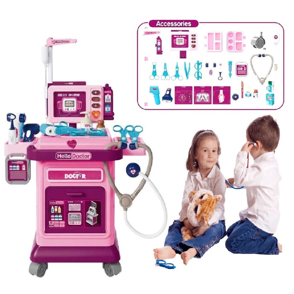 GENERICO - Set de Doctor - luces y sonidos de 37 pcs