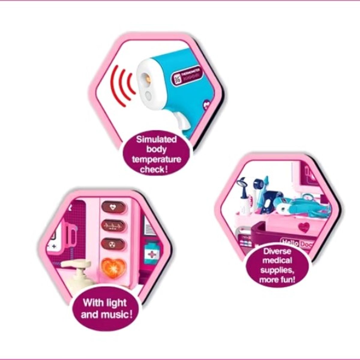 GENERICO - Set de Doctor - luces y sonidos de 37 pcs