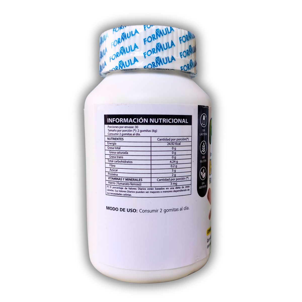 GENERICO - GOMITAS DE HIERRO NIÑOS 60 UNIDADES SUPLEMENTO CONTRA ANEMIA PARA ENERGÍA Y CONCENTRACIÓN