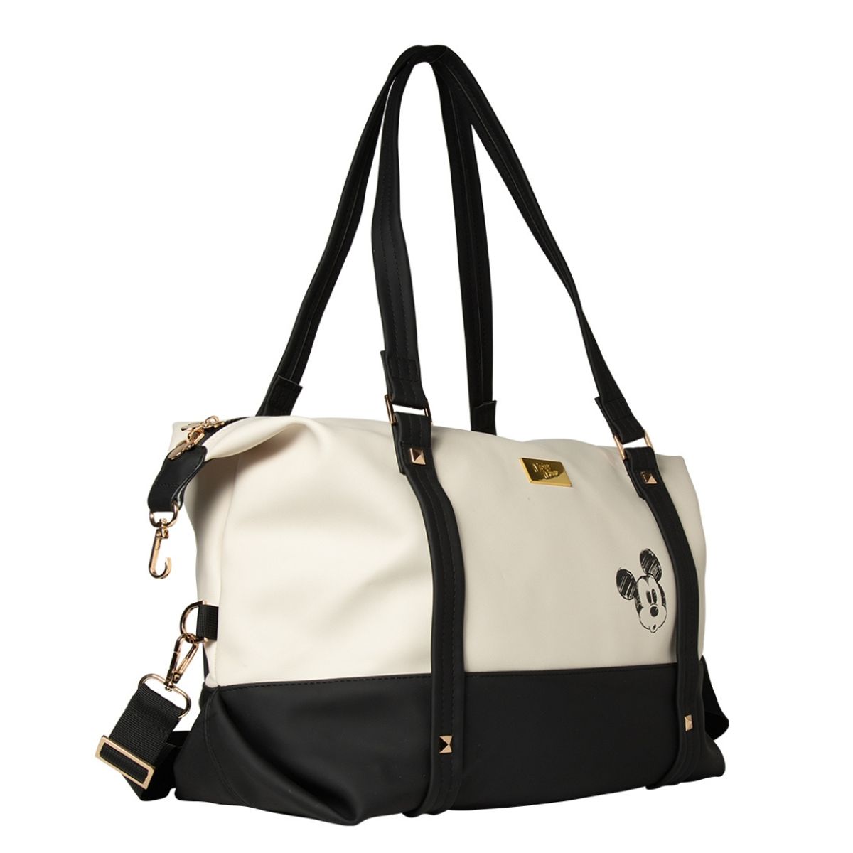 DISNEY CLASICOS - Bolso Cartera Mujer Mickey Mouse Black & Cream Limited Edition Disney