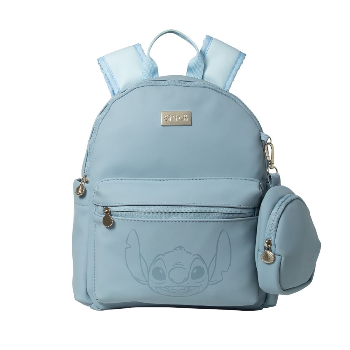 DISNEY CLASICOS - Mini Mochila Mujer Stitch Sky Blue Limited Edition Disney Con Monedero