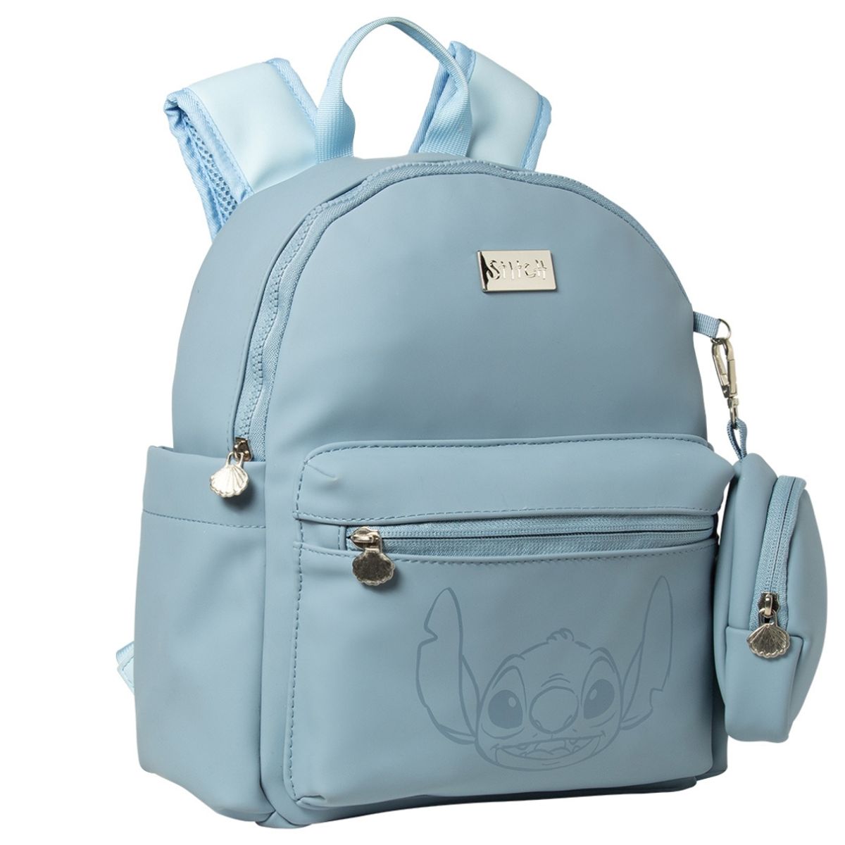 DISNEY CLASICOS - Mini Mochila Mujer Stitch Sky Blue Limited Edition Disney Con Monedero