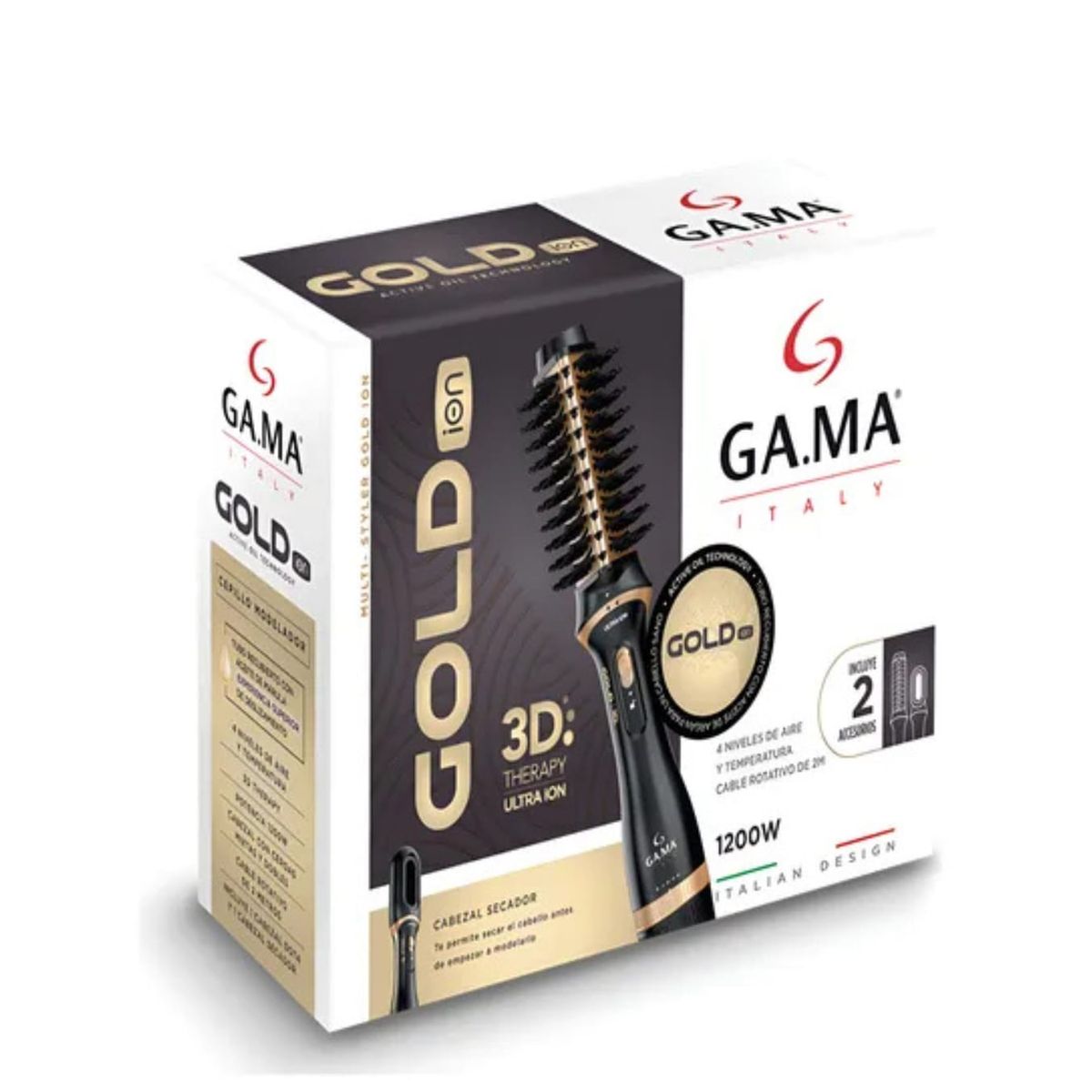 GAMA - CEPILLO SECADOR MODELADOR STYLER GOLD - HDCBR000000544