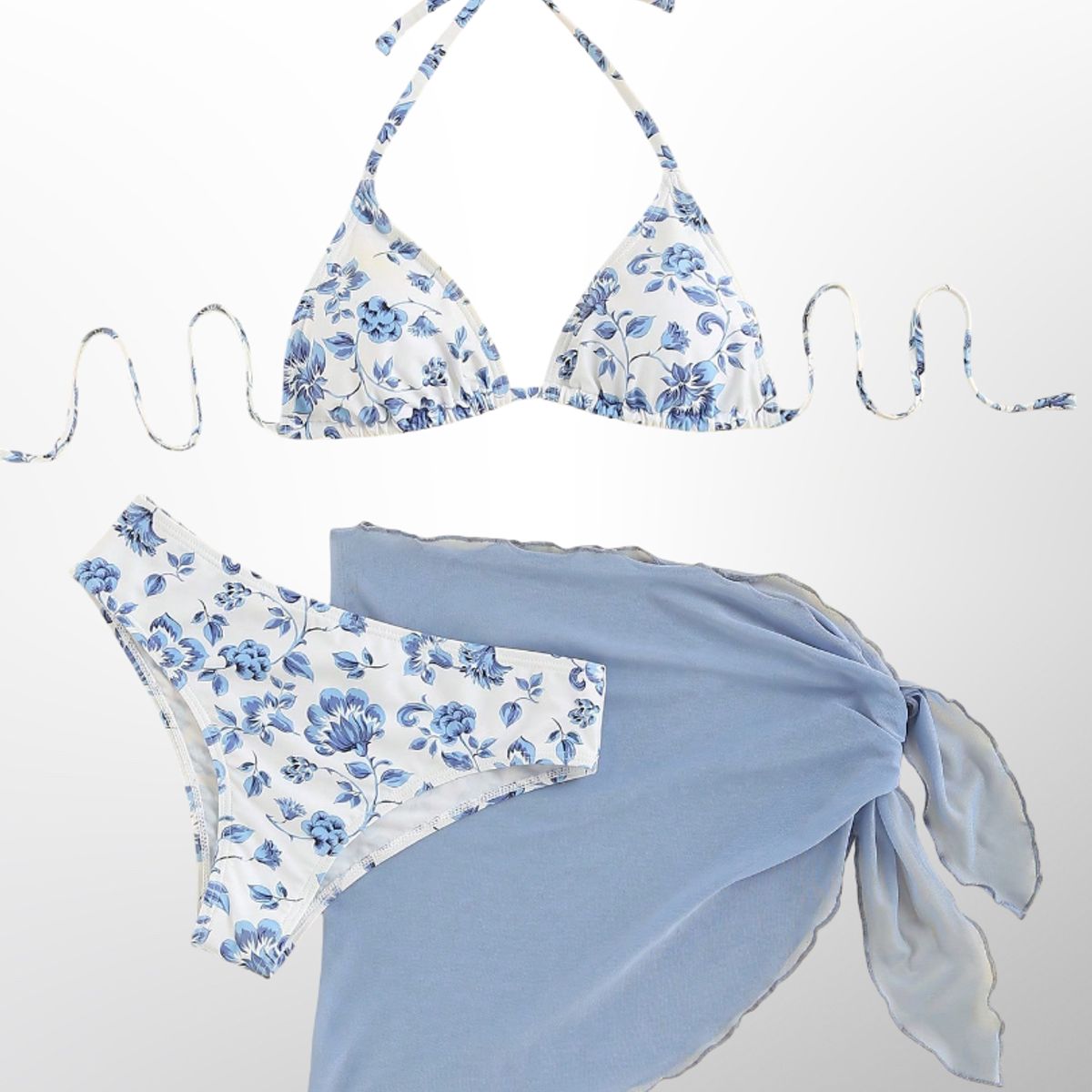 GENERICO - BIKINI LOLITAS MULTICOLORCON PAREO FLOWERS