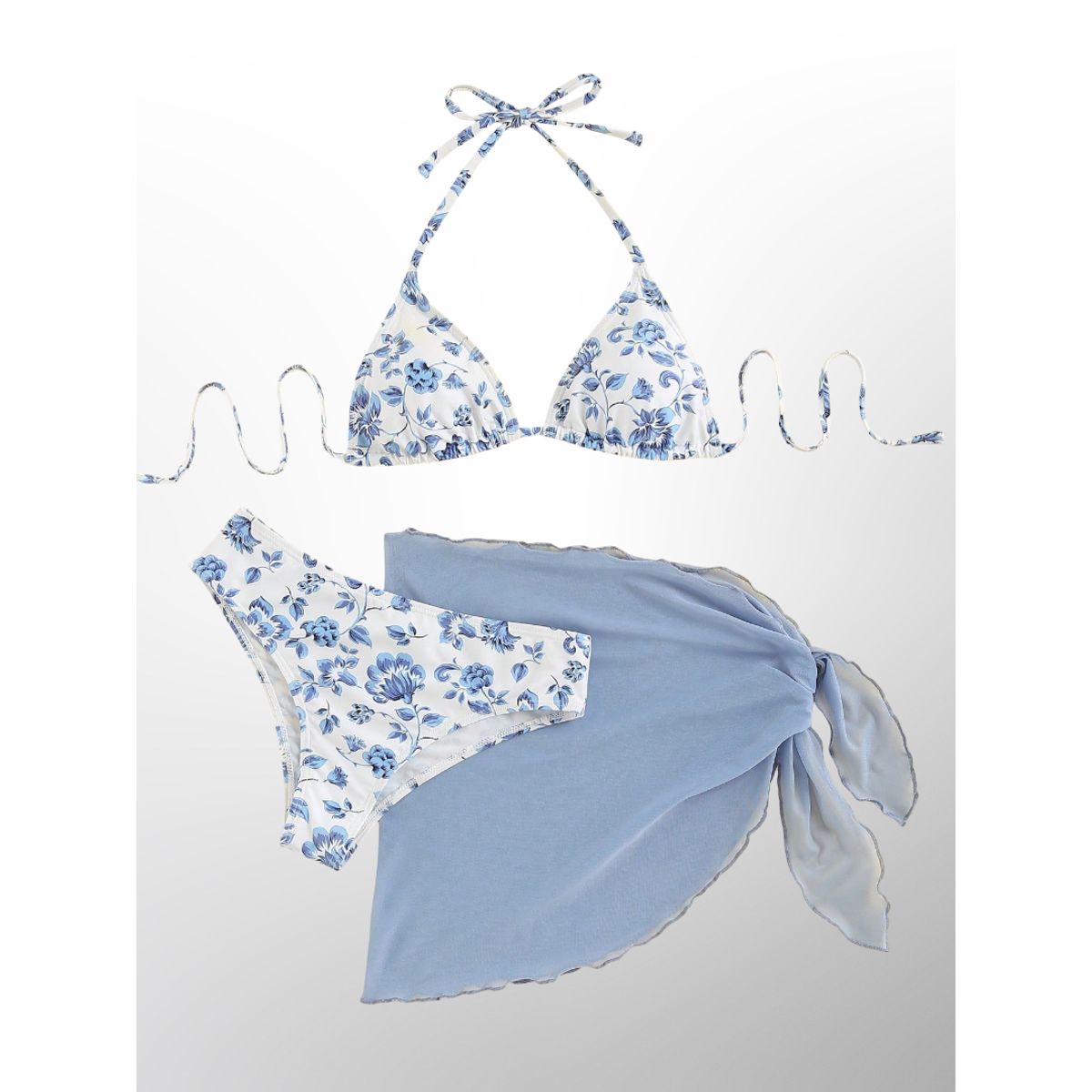 GENERICO - BIKINI LOLITAS MULTICOLORCON PAREO FLOWERS