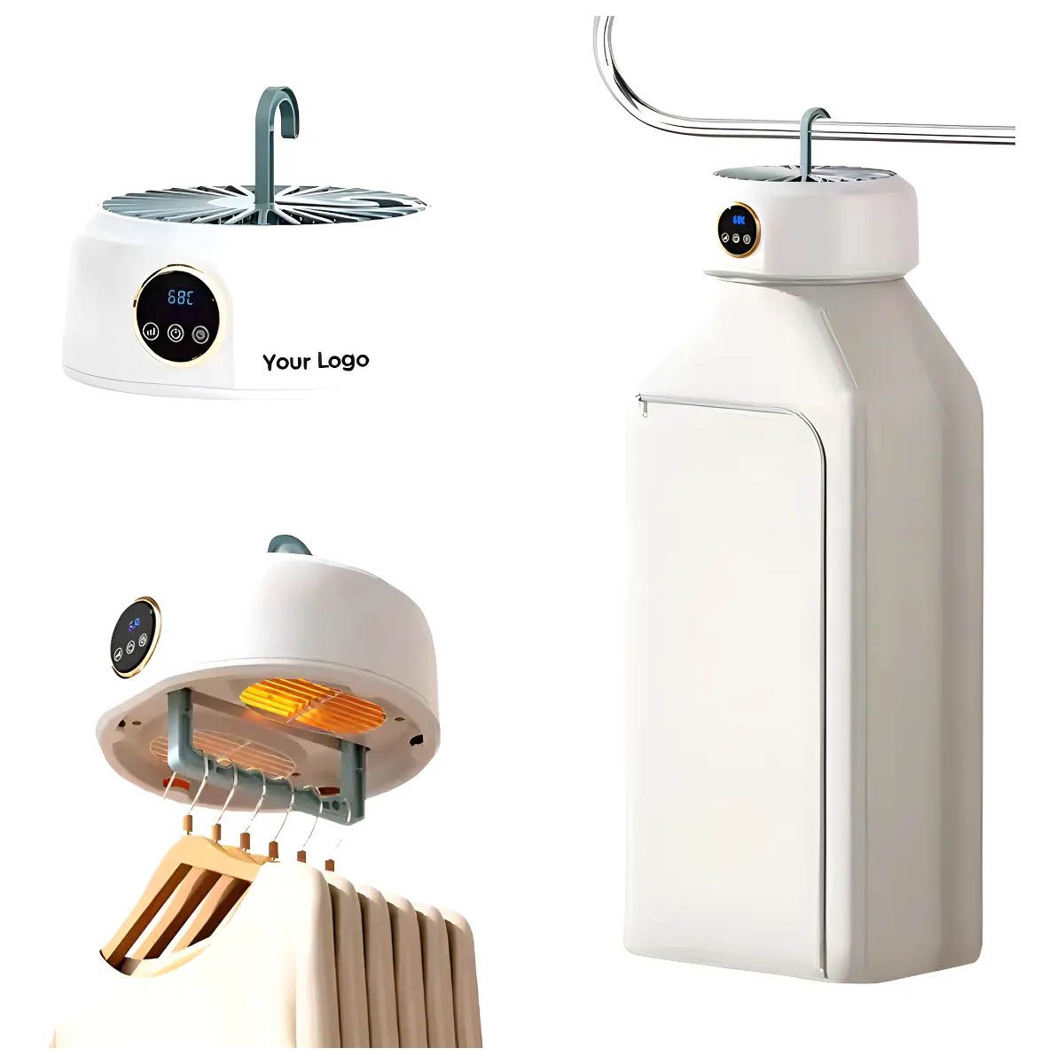 GENERICO - pack 2 Secador de ropa eléctrico plegable viajero