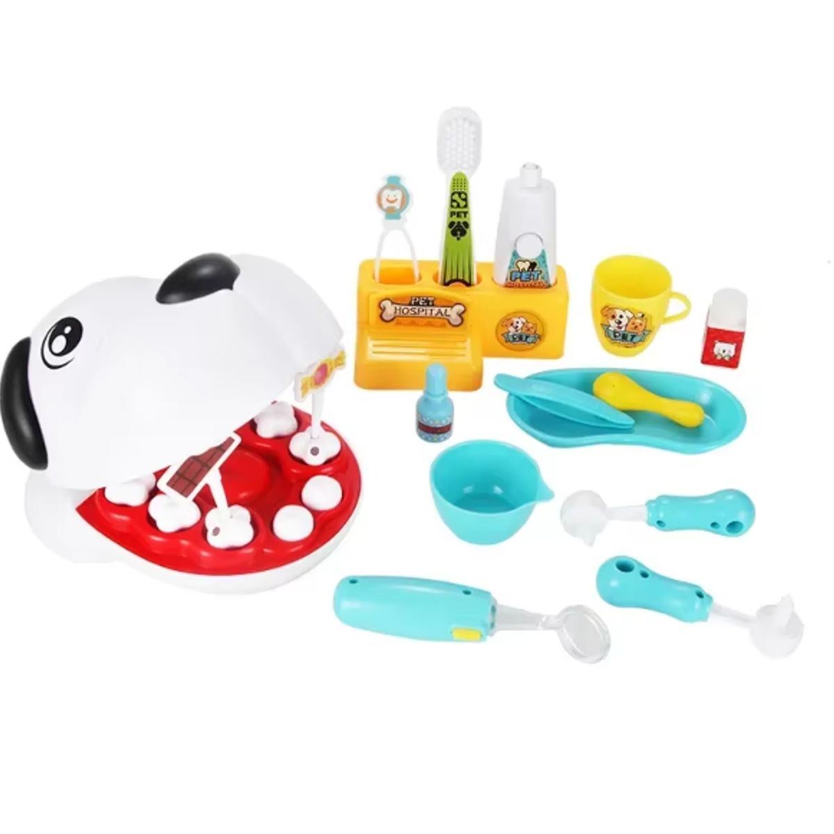 GENERICO - Set de Dentista de Mascota 17 Piezas para niños