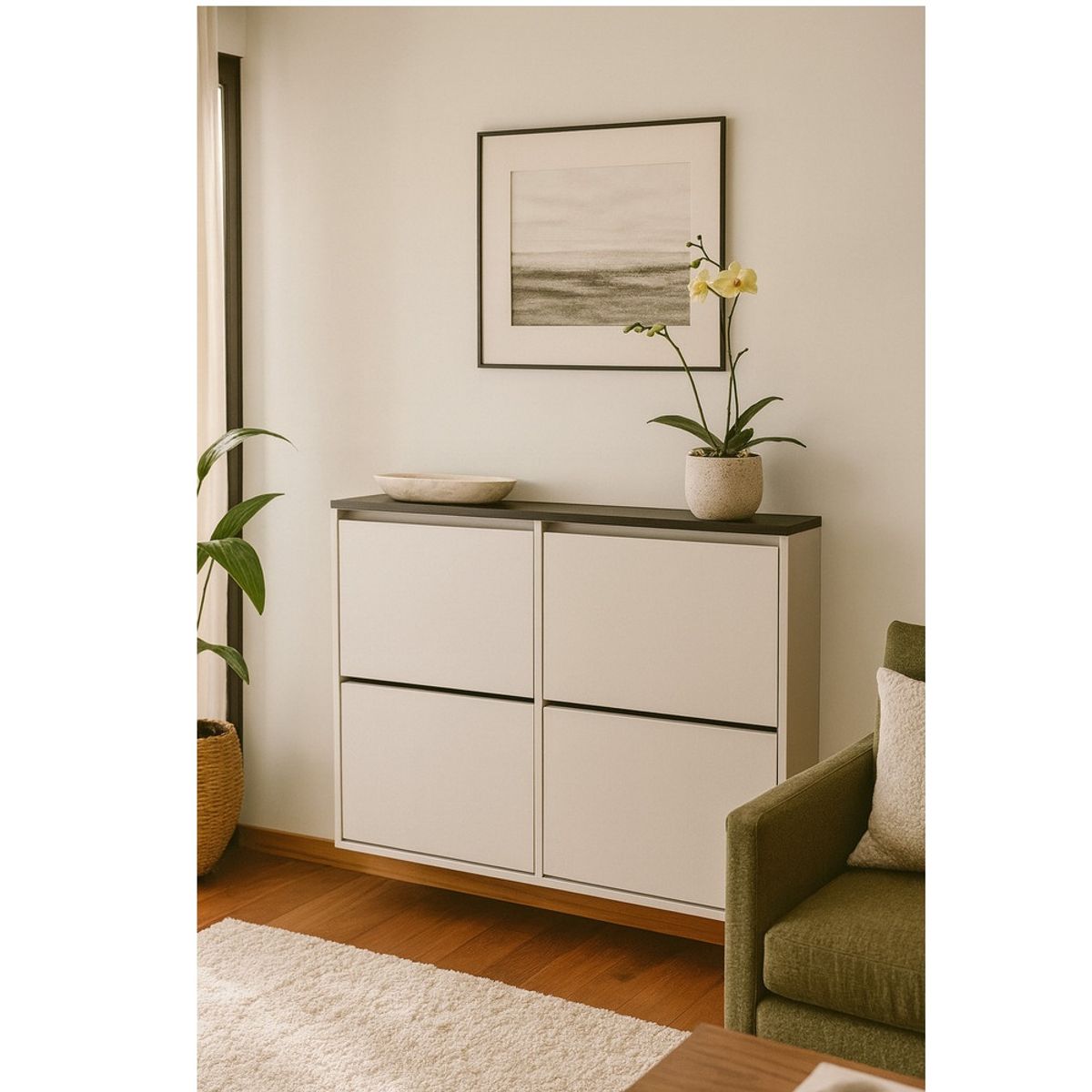 TU MESITA - Zapatera Flotante Moderna Jeffry Profundidad 14 cm TU MESITA