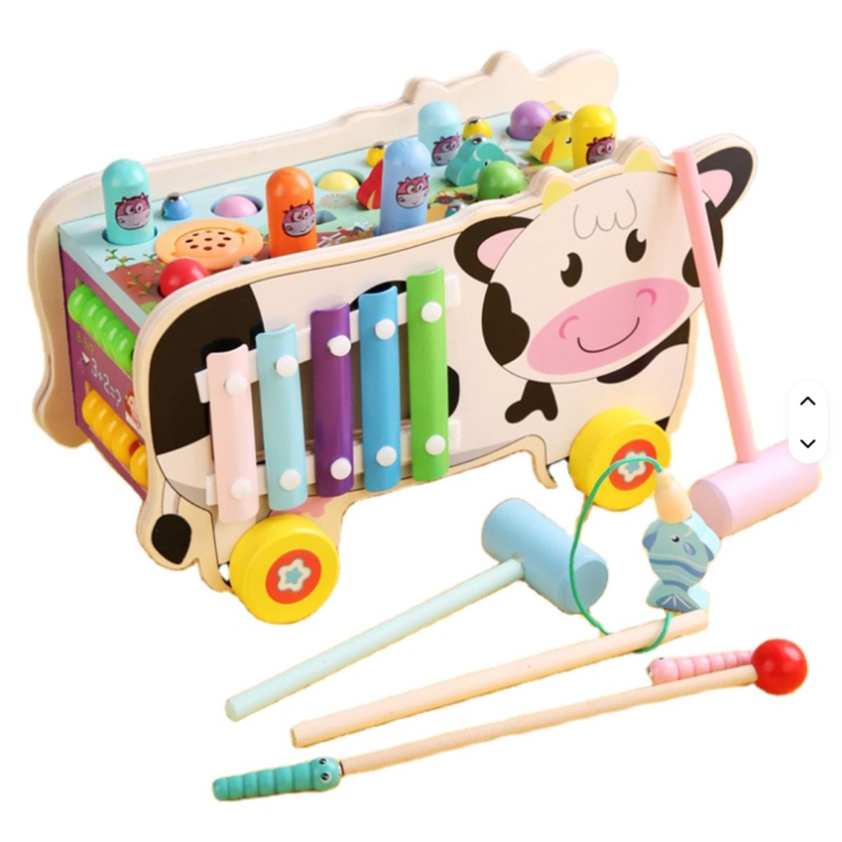 GENERICO - Juguete Didáctico Vaquita Multijuego 8 en 1 Premiun