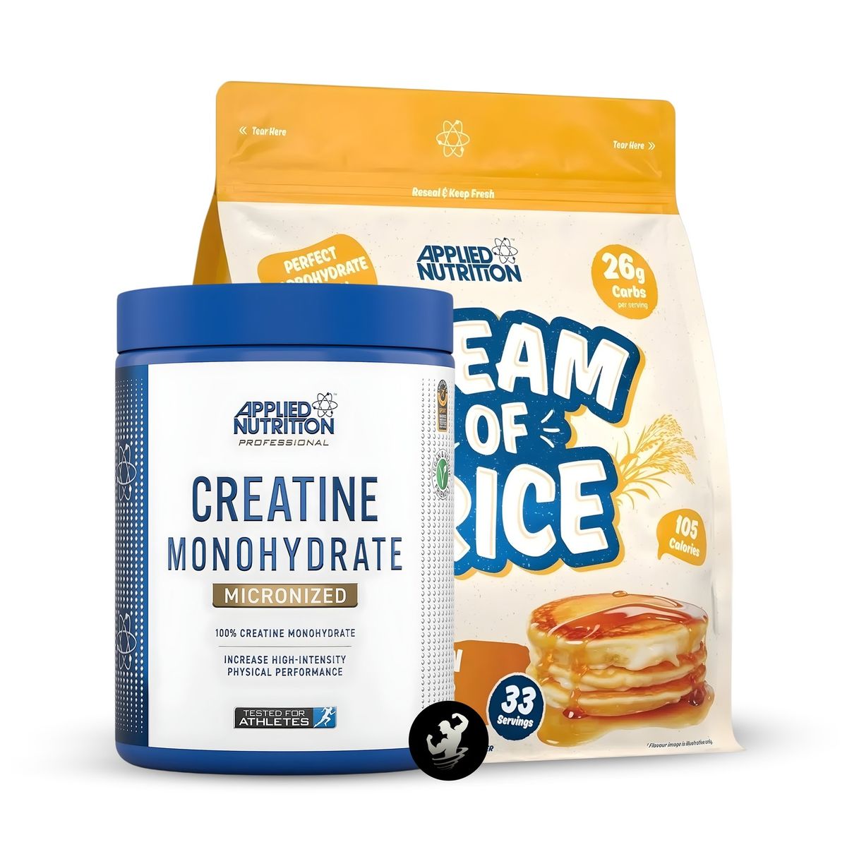 APPLIED NUTRITION - Crema de arroz 1 kg Golden Syrup + Creatina Monohidratada 500 grs