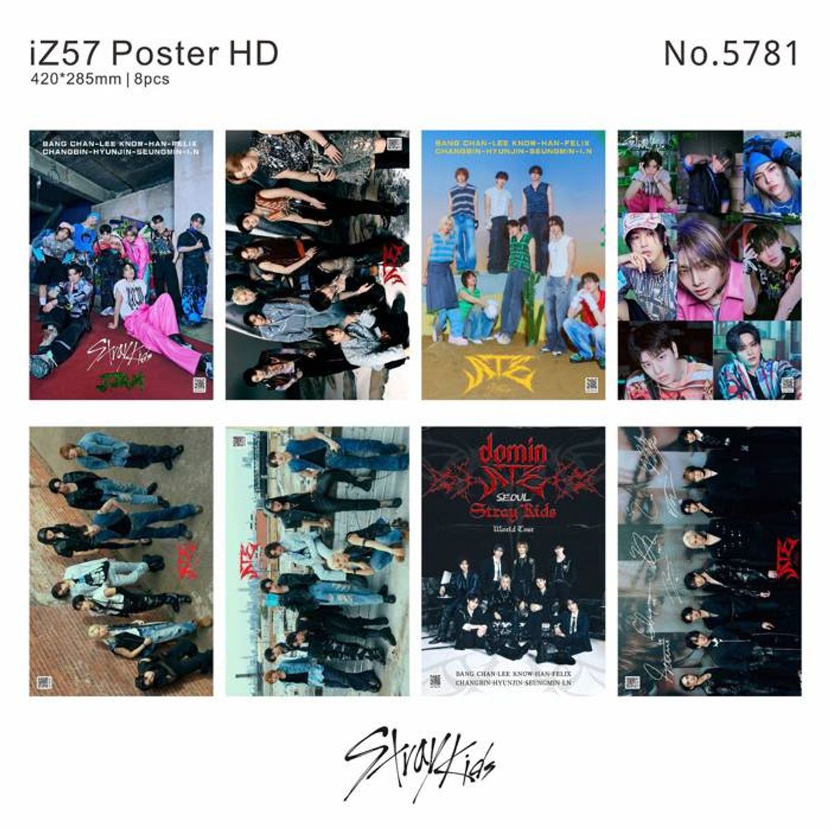 GENERICO - POSTER X8 STRAY KIDS