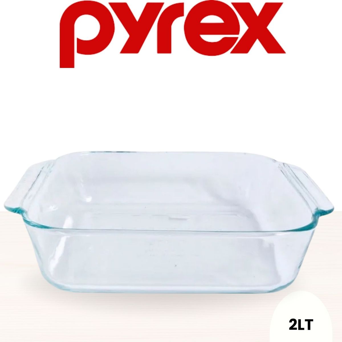 PYREX - Fuente Cuadrada Transp2 Lt - Pyrex
