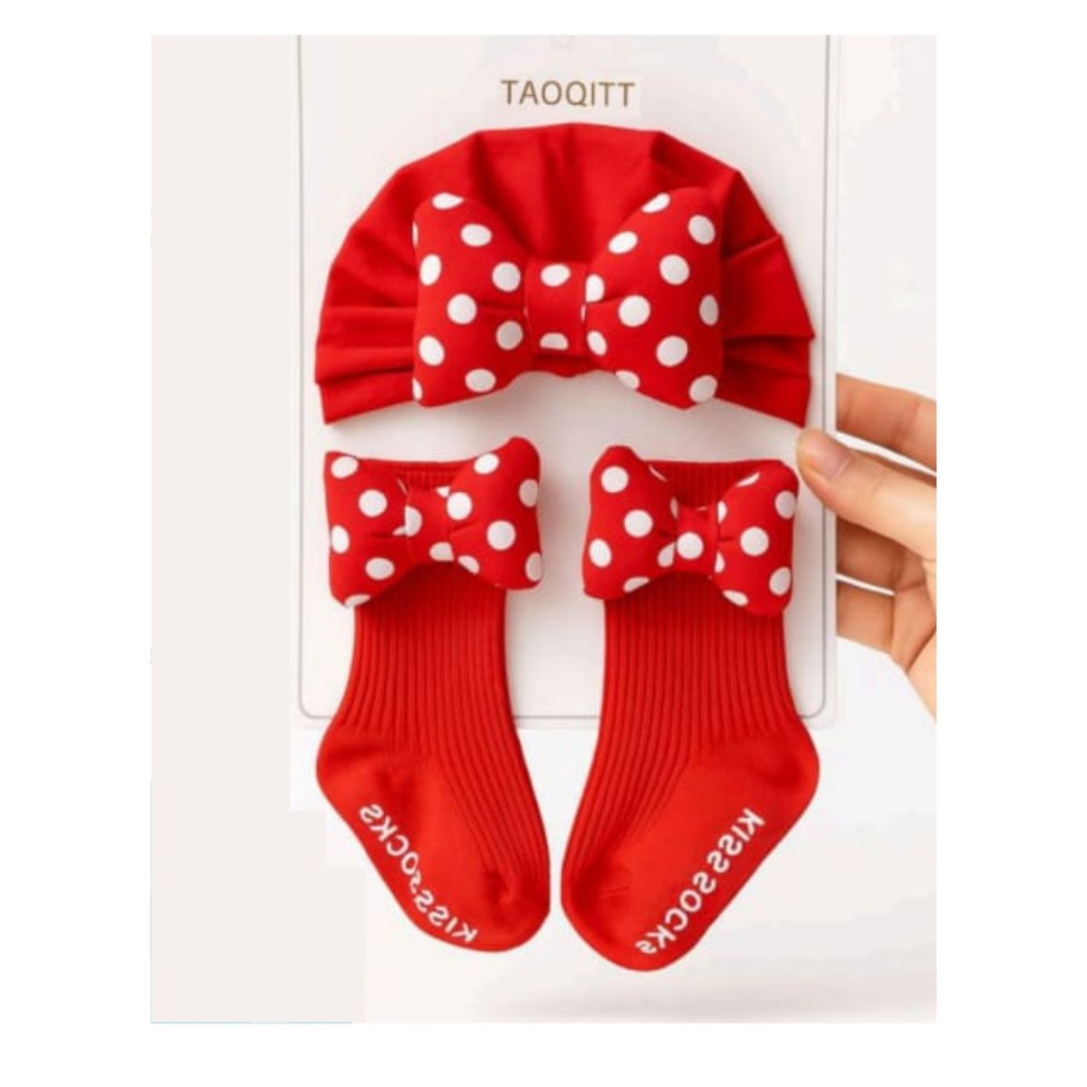 GENERICO - TURBANTE Y MEDIAS PARA BEBÉ