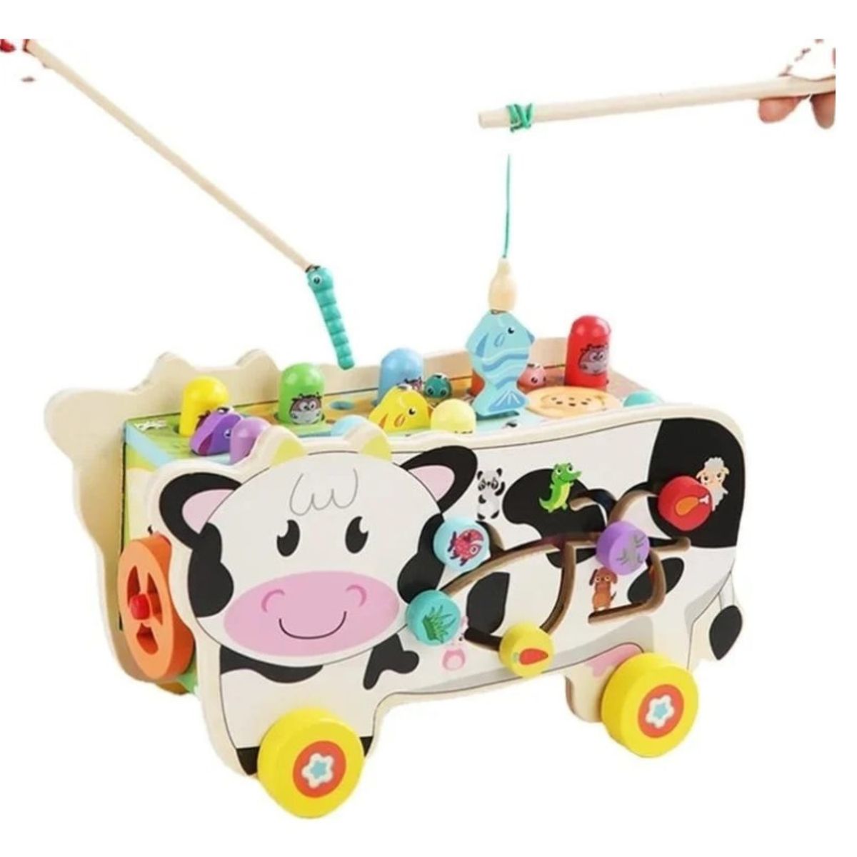 GENERICO - Juego de Madera Vaca Multifuncional 3 en 1