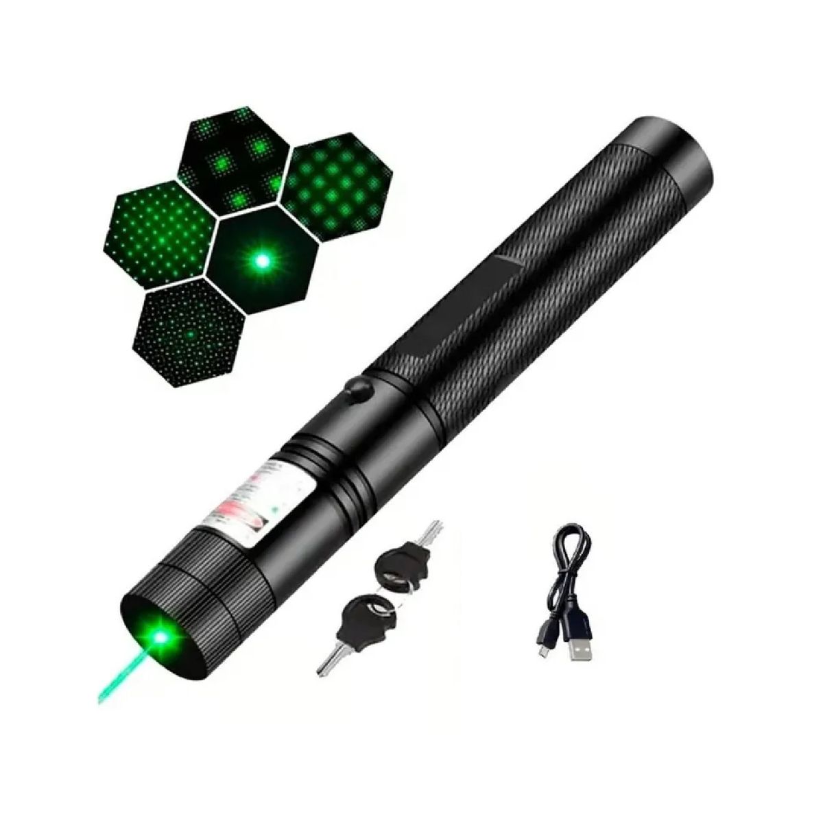 OTTOWARE - PUNTERO LÁSER CAFINI VERDE DE LARGO ALCANCE RECARGABLE