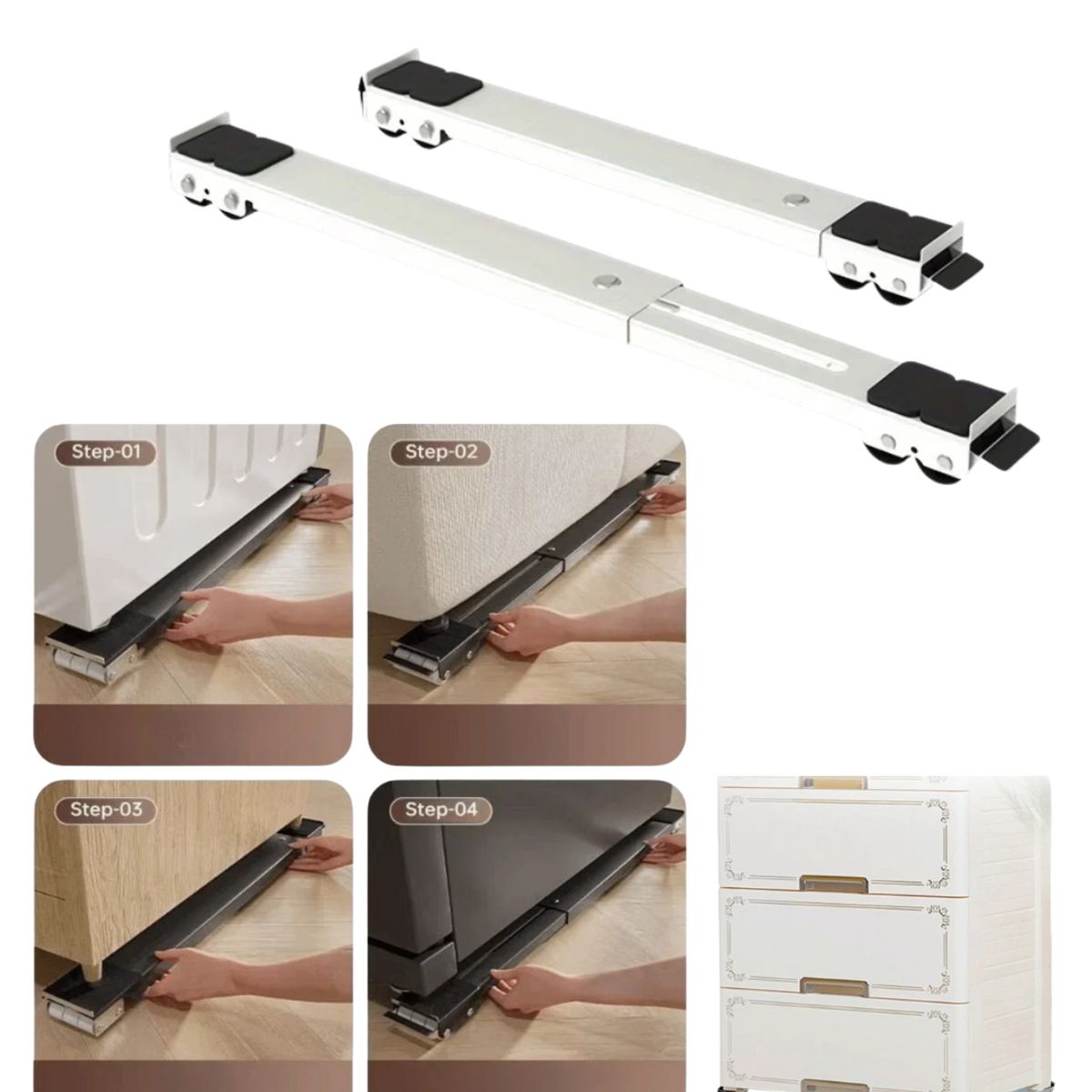 GENERICO - Base Movible Para Lavadora Refrigeradora Y Muebles