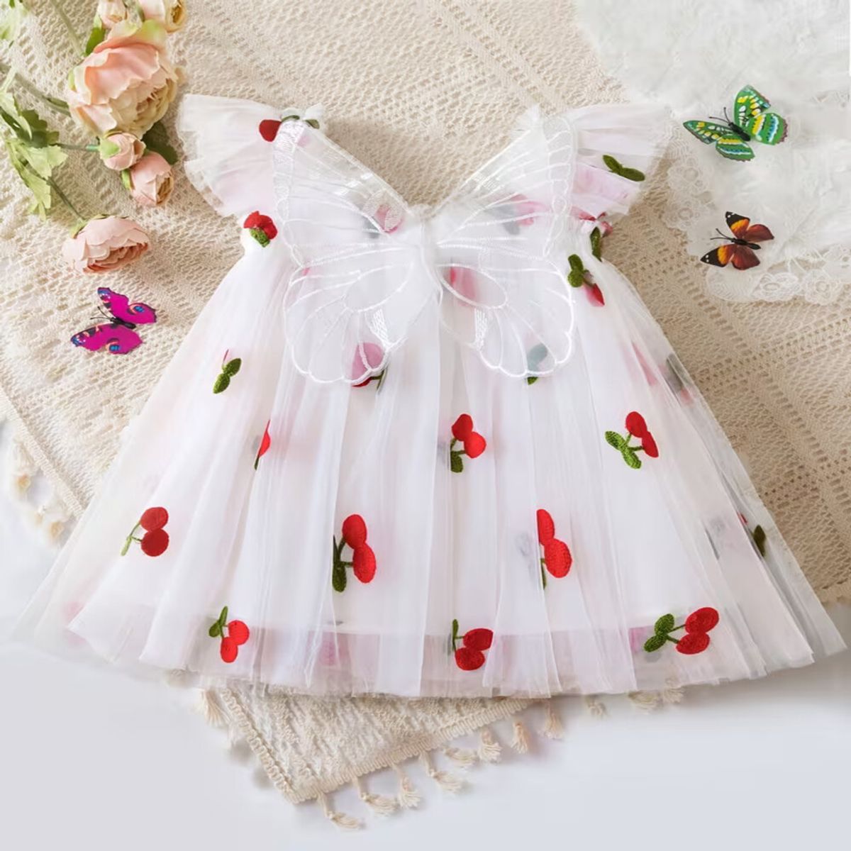 GENERICO - VESTIDO PARA NIÑA BEBE DE MARIPOSAS