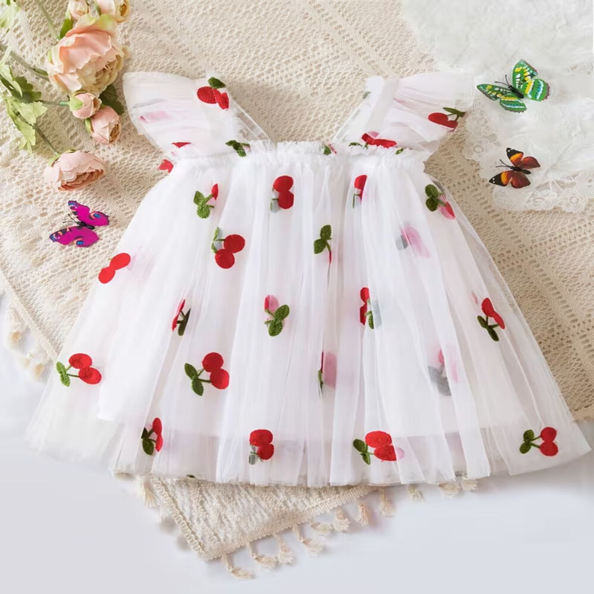 GENERICO - VESTIDO PARA NIÑA BEBE DE MARIPOSAS