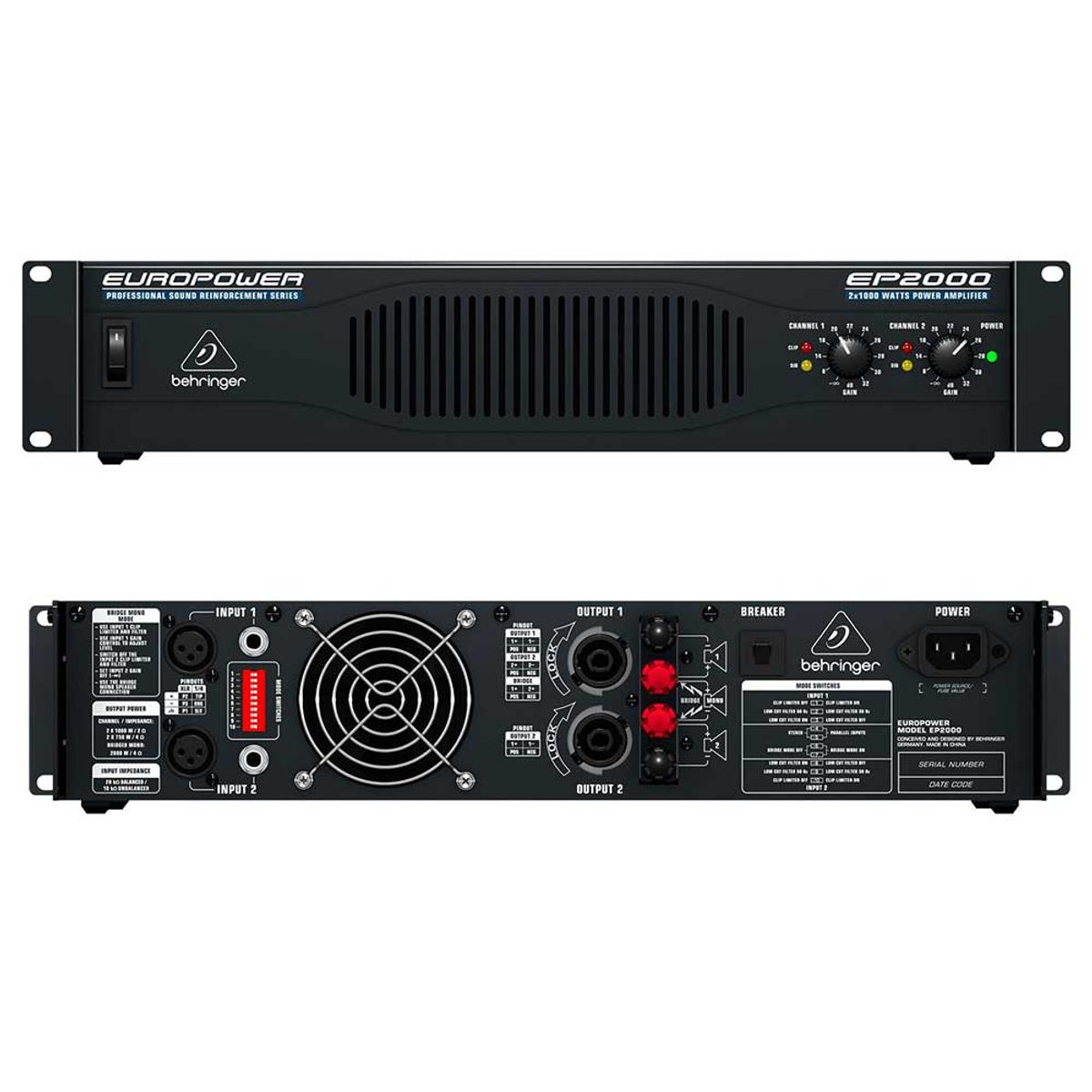 BEHRINGER - Amplificador Potencia Behringer Europower EP2000