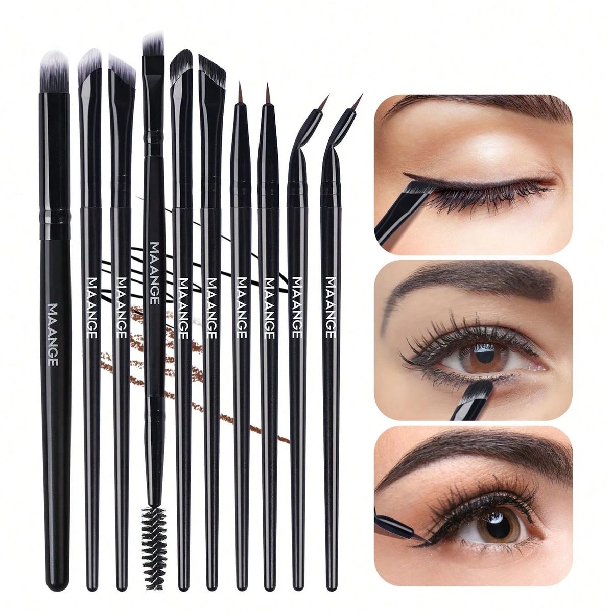 GENERICO - Set De 10 Brochas lolitas De Maquillaje para ojos