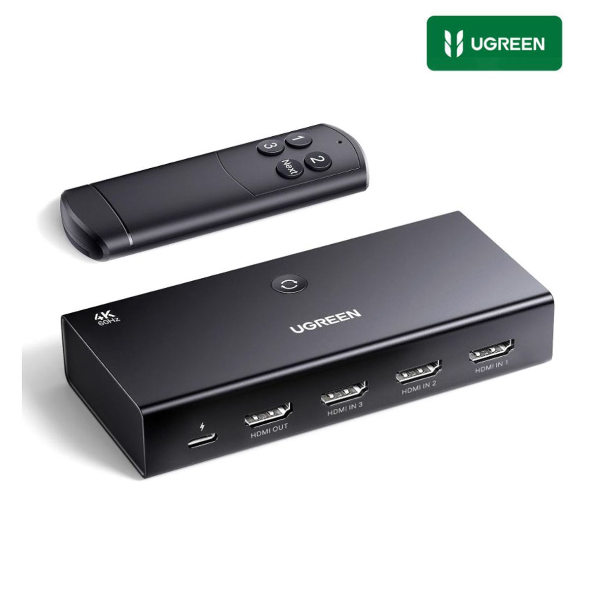 UGREEN - Conmutador Splitter Switch 3en1 UGREEN HDMI 2.1 4K 60Hz Dolby AC