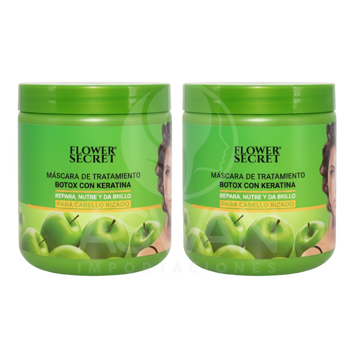 GENERICO - Pack x2 Mascarilla Capilar Manzana 500ml - FLOWER SECRET